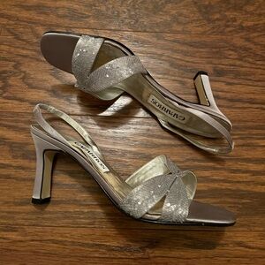 CAPARROS METALLIC SOFT LIGHT LAVENDER - SILVER SPECIAL OCCASION FORMAL HEELS